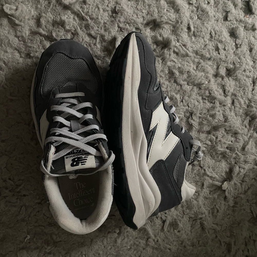 New Balance Charcoal Gray and White Running Sneakers